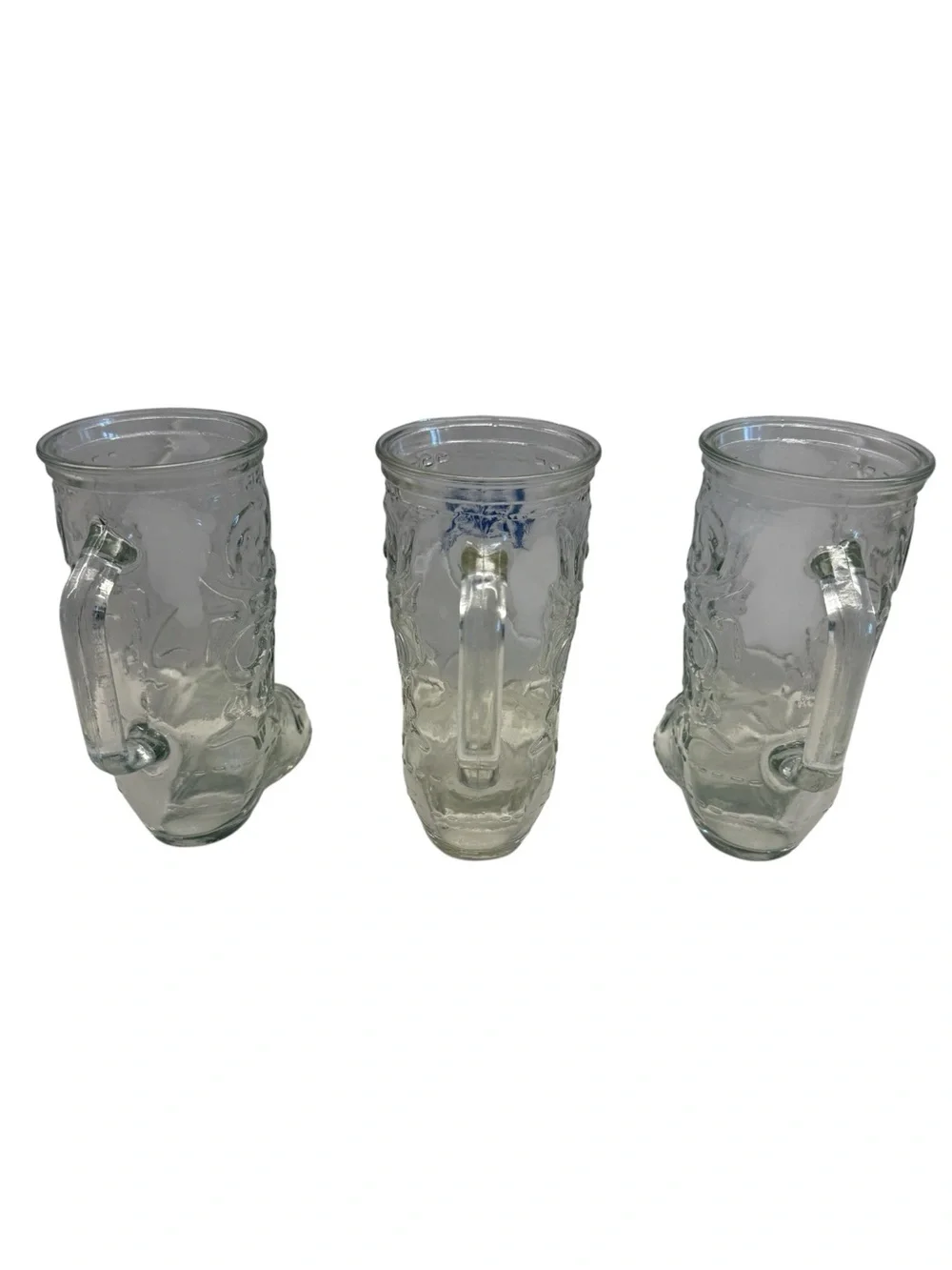 Vintage Miller Lite Cowboy Boot Beer Glasses Set of 3 Western Barware Cowboy Mug